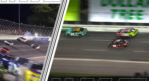Wallace makes contact with Blaney for lead, Allmendinger hits wall