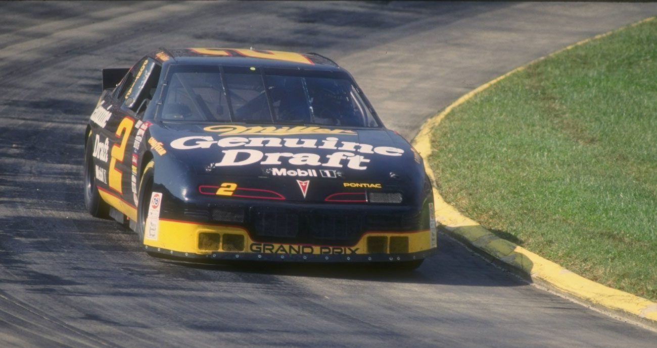 Rusty Wallace drives in a NASCAR Cup Series race in 1993.