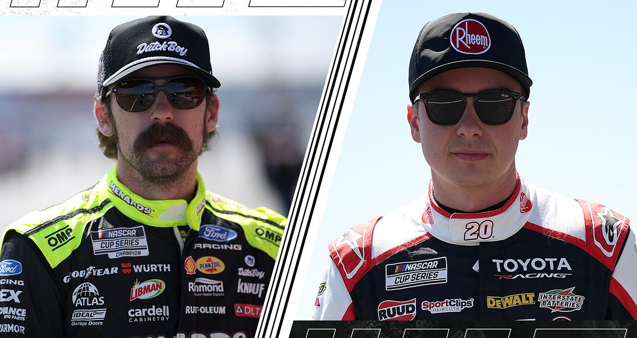 A split image of Ryan Blaney and Christopher Bell, the matchup of the week for Round 4 of the 2026 In-Season Challenge.