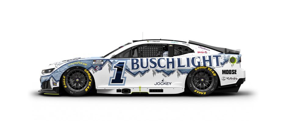 A graphic depicting the No. 1 Chevrolet.