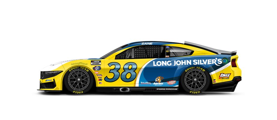 A graphic depicting the No. 38 Ford.