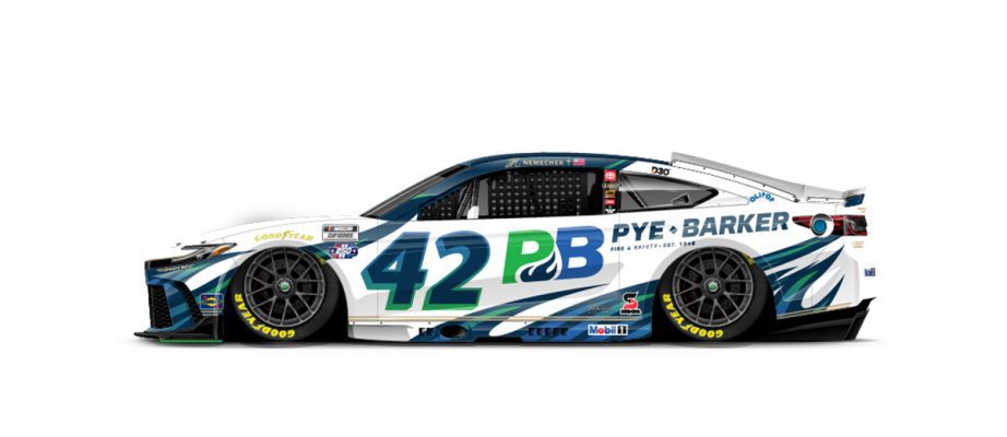 A graphic depicting the No. 42 Toyota.