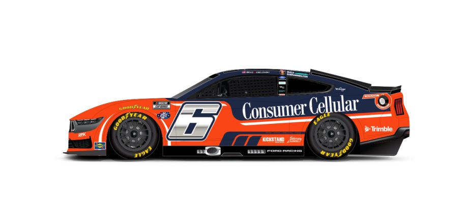 A graphic depicting the No. 6 Ford.