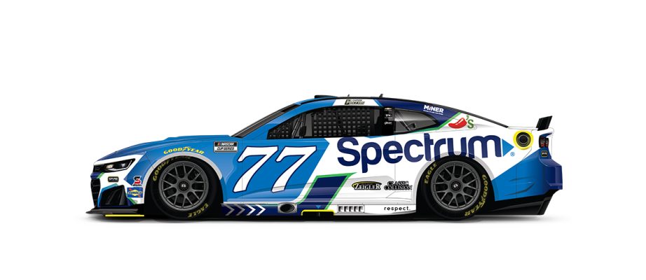 A graphic depicting the No. 77 Chevrolet.