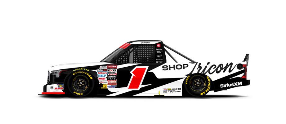 A graphic depicting the No. 1 Toyota.