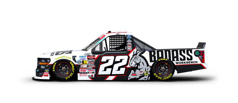 A graphic depicting the No. 22 Ford.