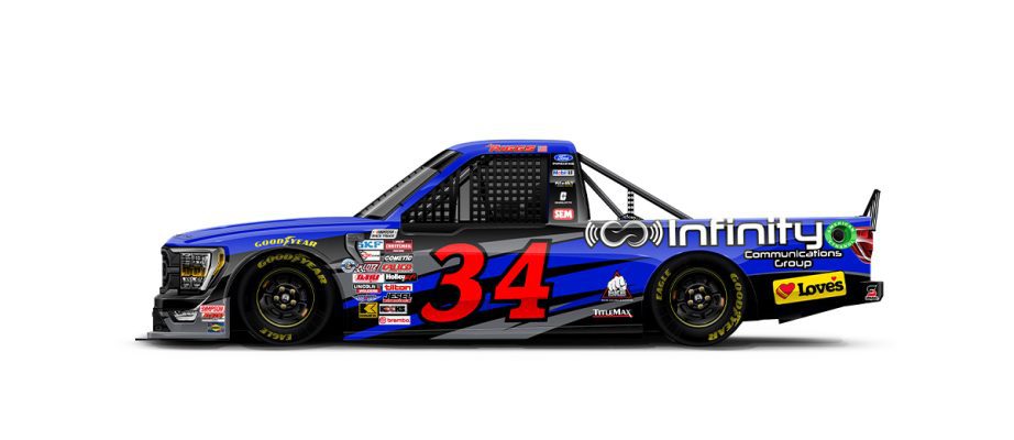A graphic depicting the No. 34 Ford.
