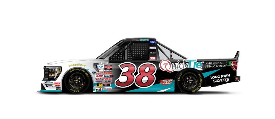 A graphic depicting the No. 38 Ford.