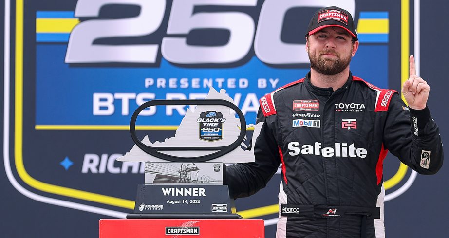 kaden honeycutt wins the craftsman truck series race at richmond