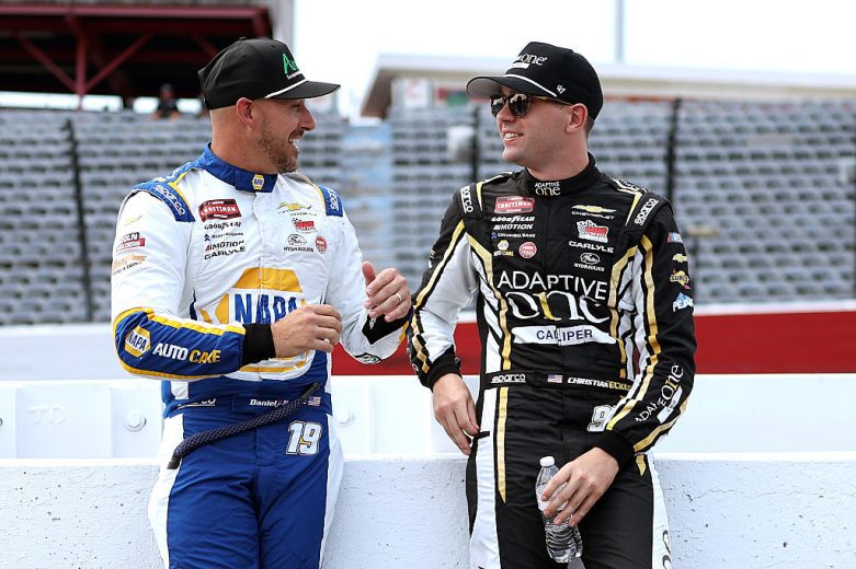 Daniel Hemric and Christian Eckes talk.