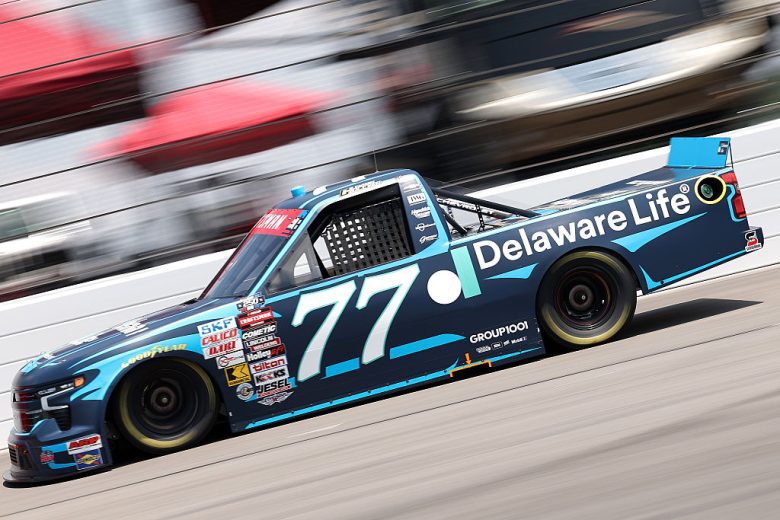 Carson Hocevar drives at North Wilkesboro.