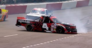 Strauss spins to bring out caution at North Wilkesboro