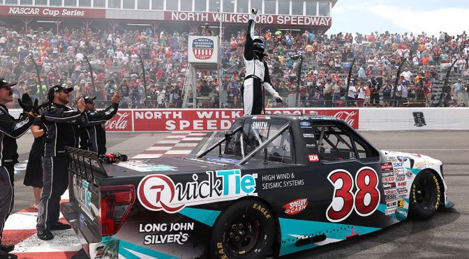 Featured Image for Chandler Smith scores dominant Truck Series win at North Wilkesboro