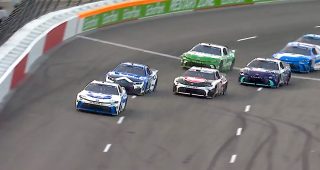 Gibbs grabs lead on opening lap at North Wilkesboro
