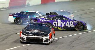 Bowman, Reddick spin at pit entrance