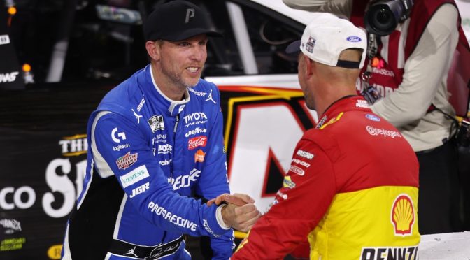 Featured Image for ‘That’s just short-track racing!’ Hamlin nods at Logano’s excellence