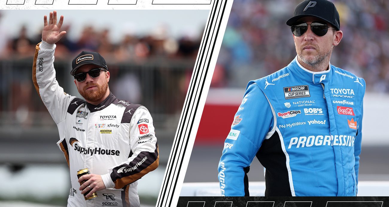 Tyler Reddick Denny Hamlin split graphic