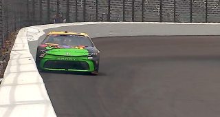 Promo Image for Wallace hits Turn 1 wall hard in Indy practice