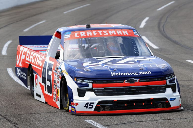 Landen Lewis drives at IRP.