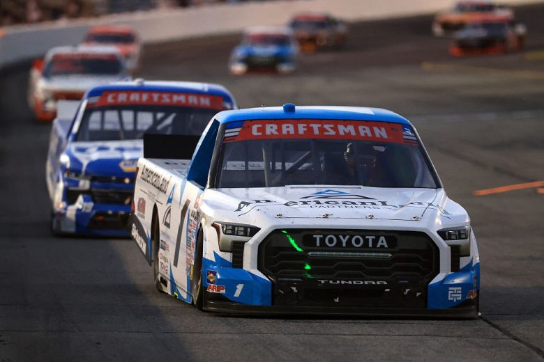 A general view of racing at IRP.
