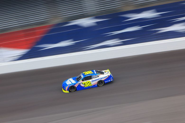 Rajah Caruth drives at Indianapolis.