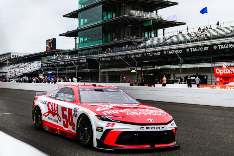 Ty Gibbs drives at Indianapolis.