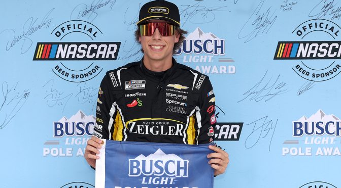 Featured Image for Carson Hocevar captures Busch Light Pole Award for Brickyard 400