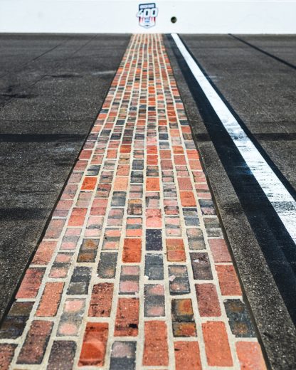 A view of the bricks at Indianapolis Motor Speedway.