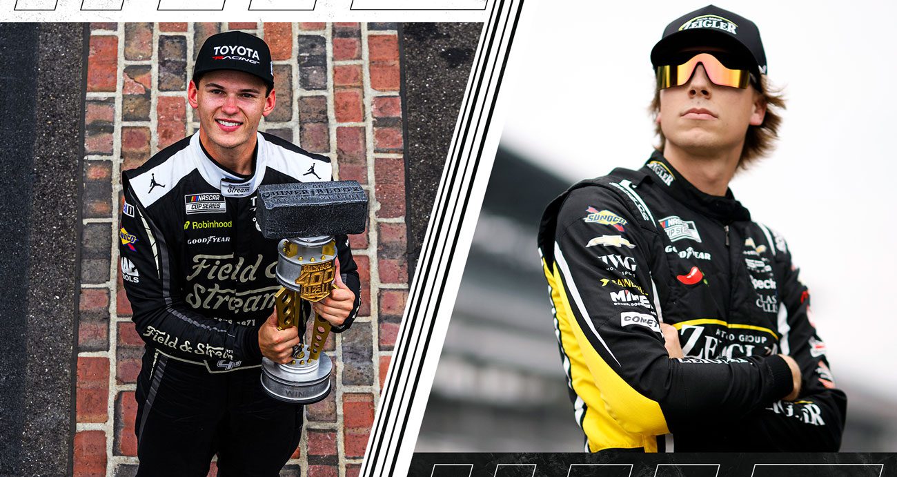  Click to read Corey Heim, Carson Hocevar square off in Brickyard duel: 'Handed him a big fat L'