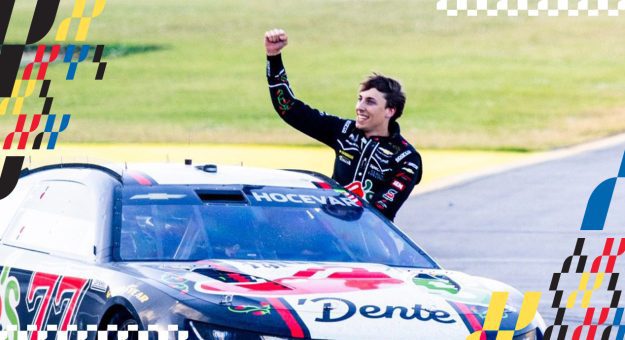 First time for everything! Relive Hocevar's special 'Dega celebration