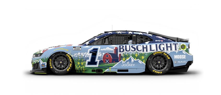 A graphic depicting the No. 1 Chevrolet.