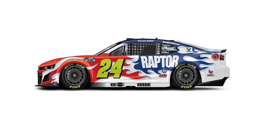 A graphic depicting the No. 24 Chevrolet.