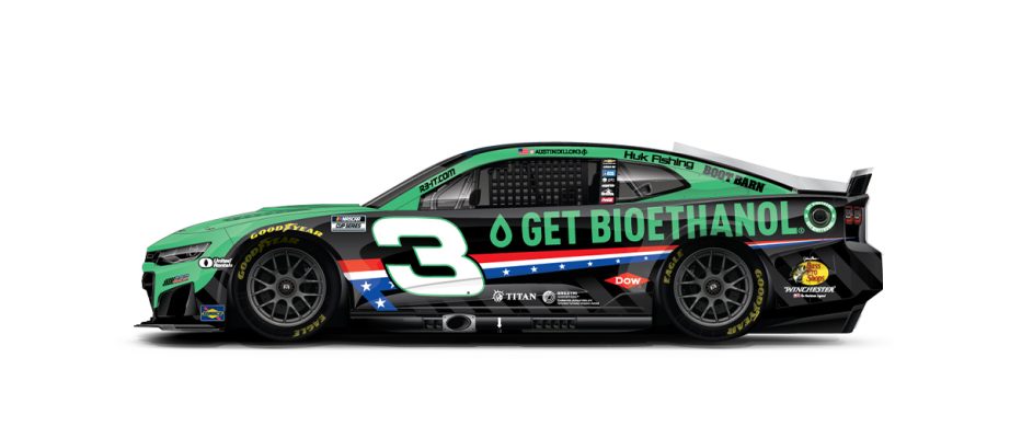 A graphic depicting the No. 3 Chevrolet.