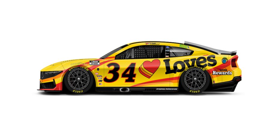 A graphic depicting the No. 34 Ford.