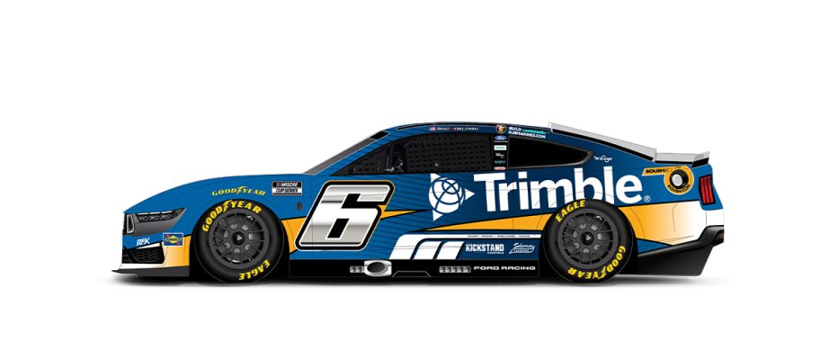 A graphic depicting the No. 6 Ford.