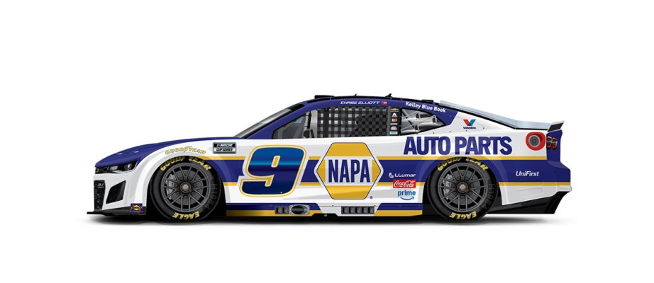 A graphic depicting the No. 9 Chevrolet.