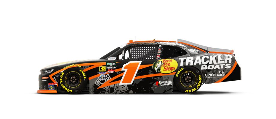 A graphic depicting the No. 1 Chevrolet.