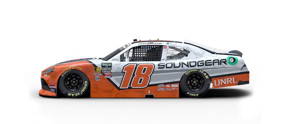 A graphic depicting the No. 18 Toyota.