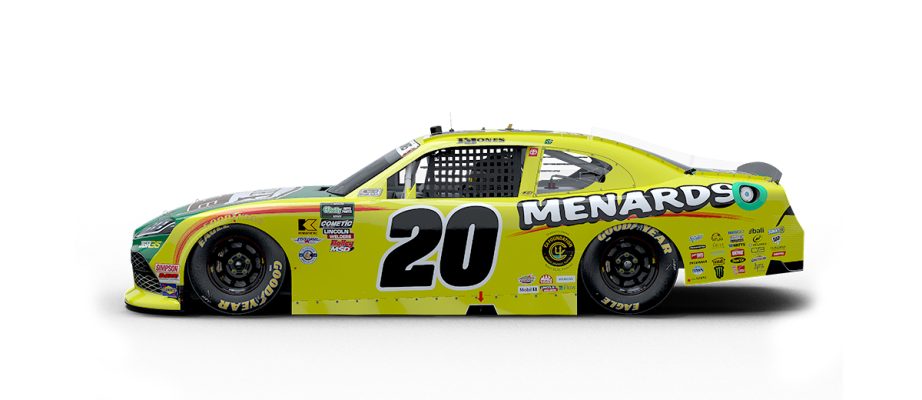 A graphic depicting the No. 20 Toyota.