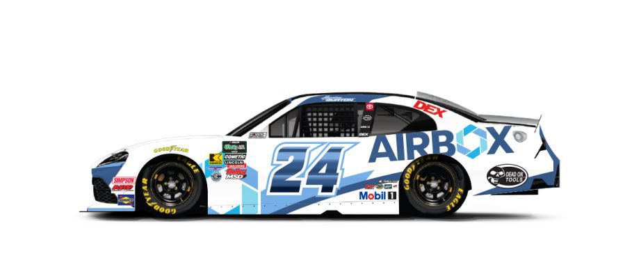 A graphic depicting the No. 24 Toyota.