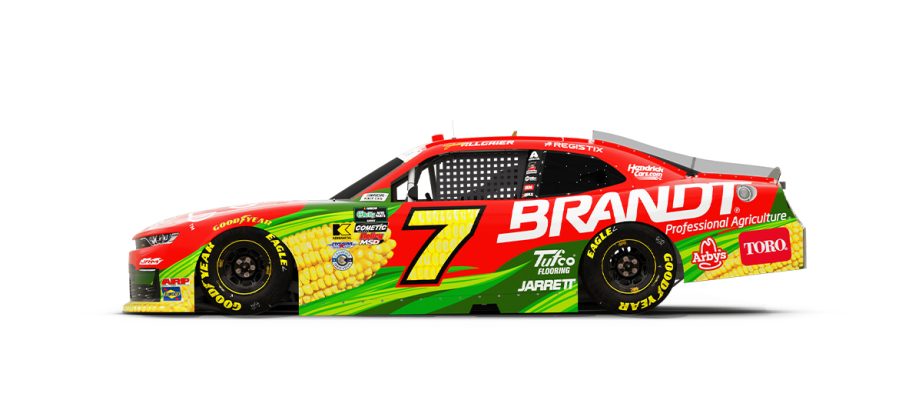 A graphic depicting the No. 7 Chevrolet.