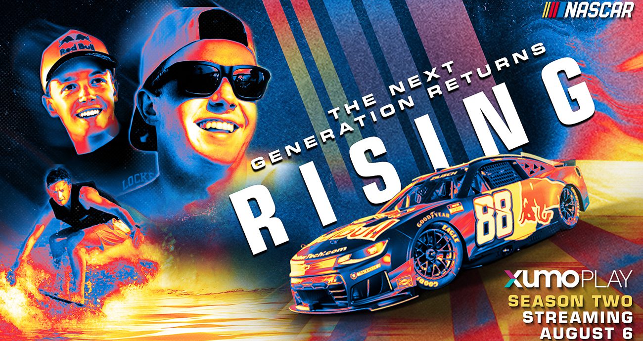 A graphic featuring Connor Zilisch for RISING.