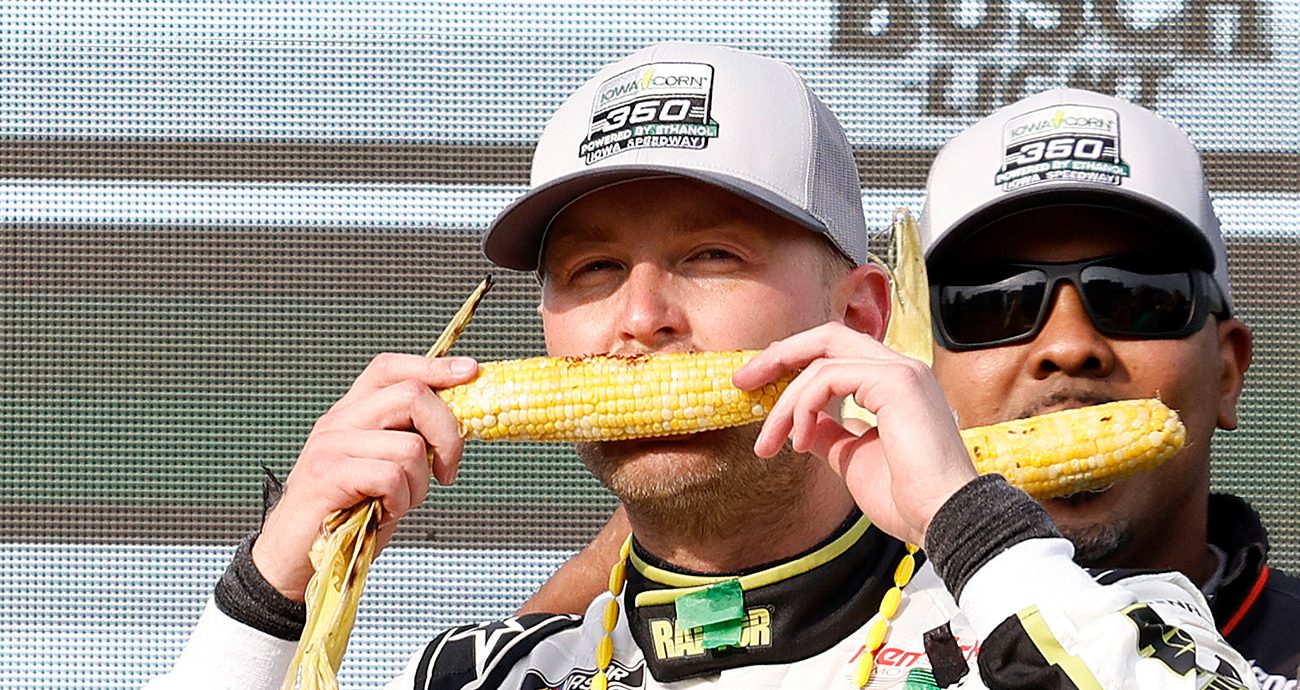 William Byron wins at Iowa in 2025.