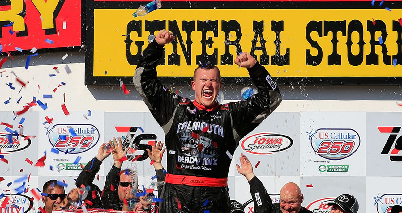 preece celebrates at iowa