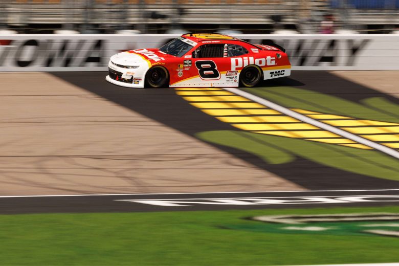Sammy Smith drives at Iowa.