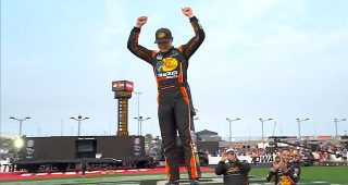 Promo Image for Carson Kvapil celebrates second straight win in Iowa's Victory Lane