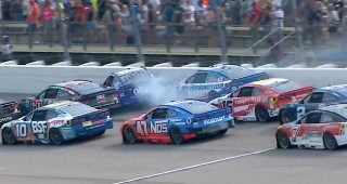 Promo Image for Larson, Bowman, Preece come together in four-wide jam