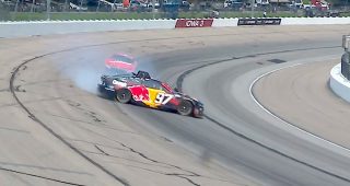 Promo Image for Van Gisbergen's No. 97 slides out, continues after solo spin