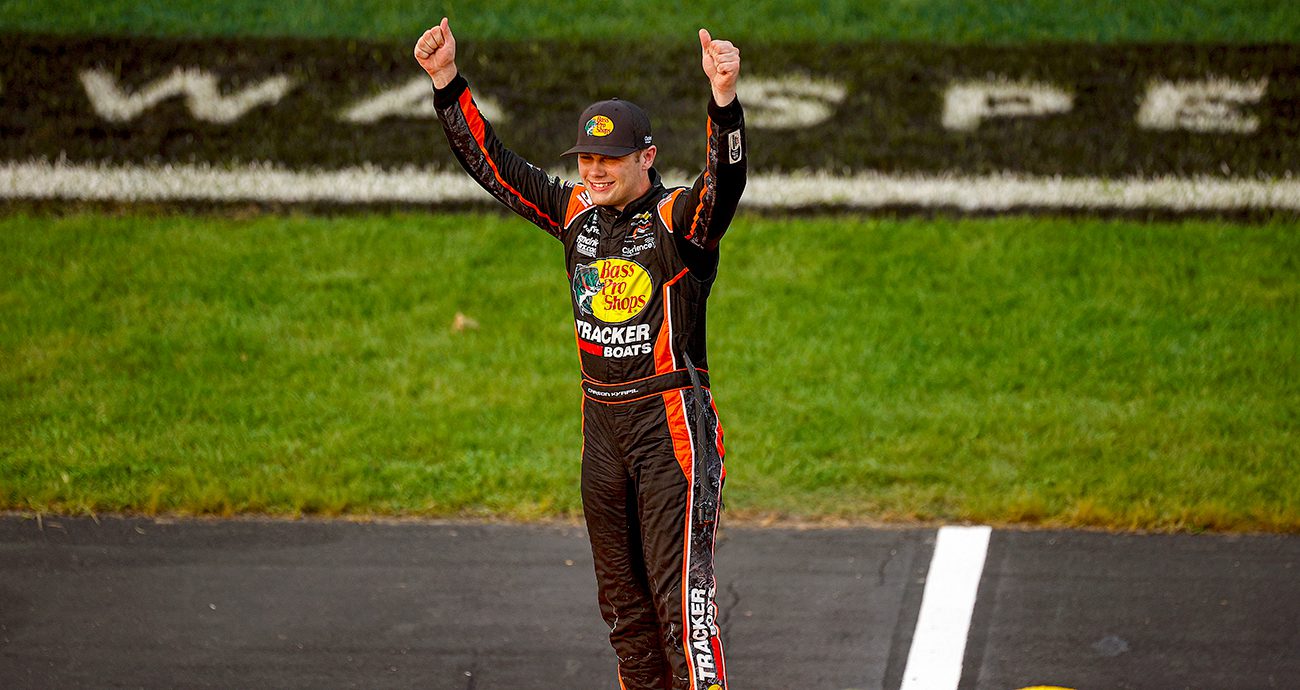 Carson Kvapil wins the O'Reilly Auto Parts Series race at Iowa Speedway?