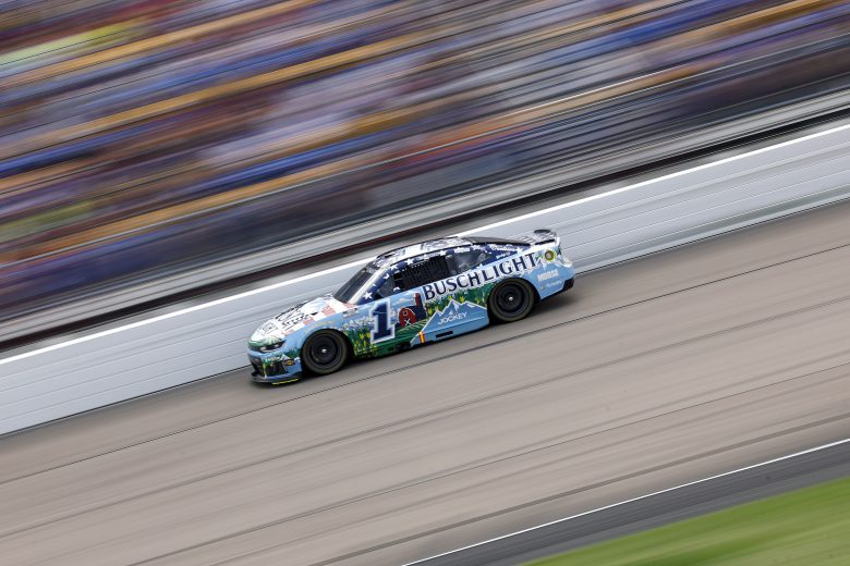 Ross Chastain drives at Iowa.